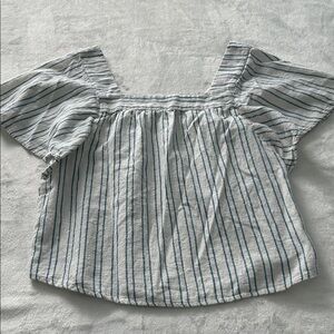 Sonoma Blue and White Striped Blouse